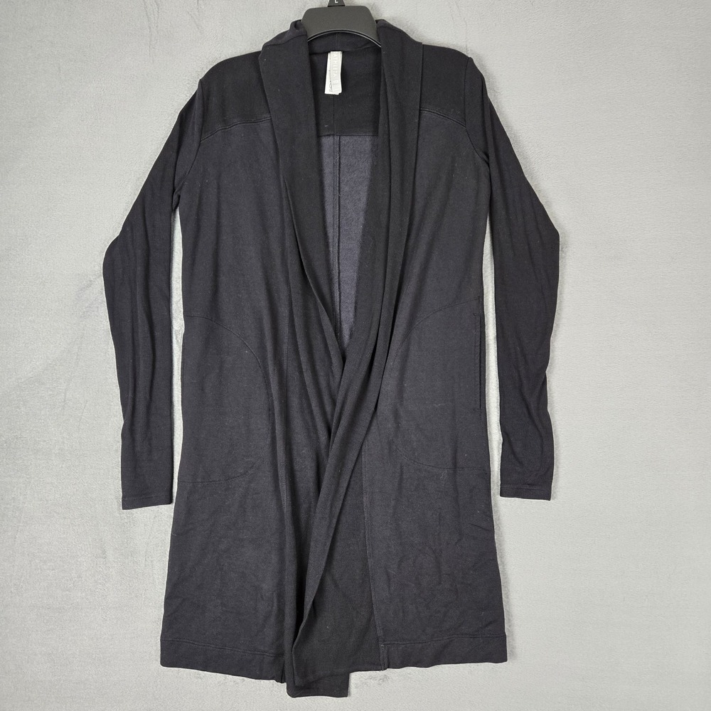 Athleta‎ Compact Coaster Long Wrap Sweater Cardigan Wrap Womens XXS Black 572238